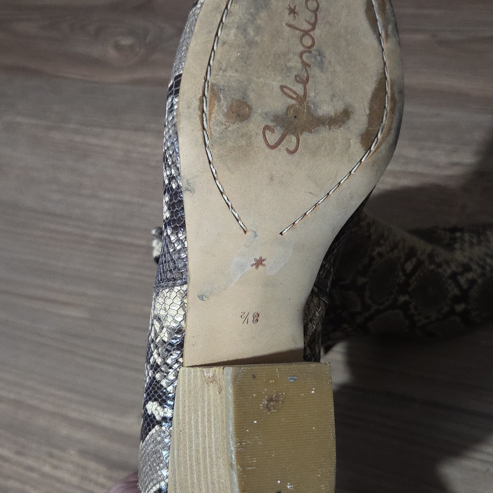 Snake-Print Ankle Boots - Neutral Python Pattern - Picture 5 of 5
